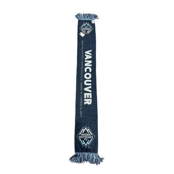 Vancouver Whitecaps Vs Toronto FC MLS Licensed Scarf Scarves Navy Light Blue - Picture 2 of 9